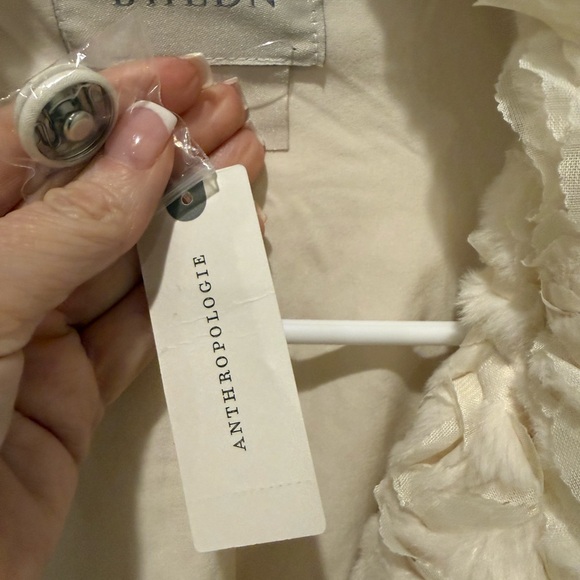 💋NWT💋BHLDN Cream Teddy Jacket from Anthropologie 039 - Picture 6 of 11